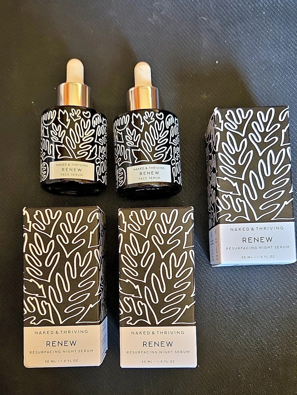 Naked & Thriving Renew Resurfacing Night Serum 5-Piece Set - 3 with Boxes